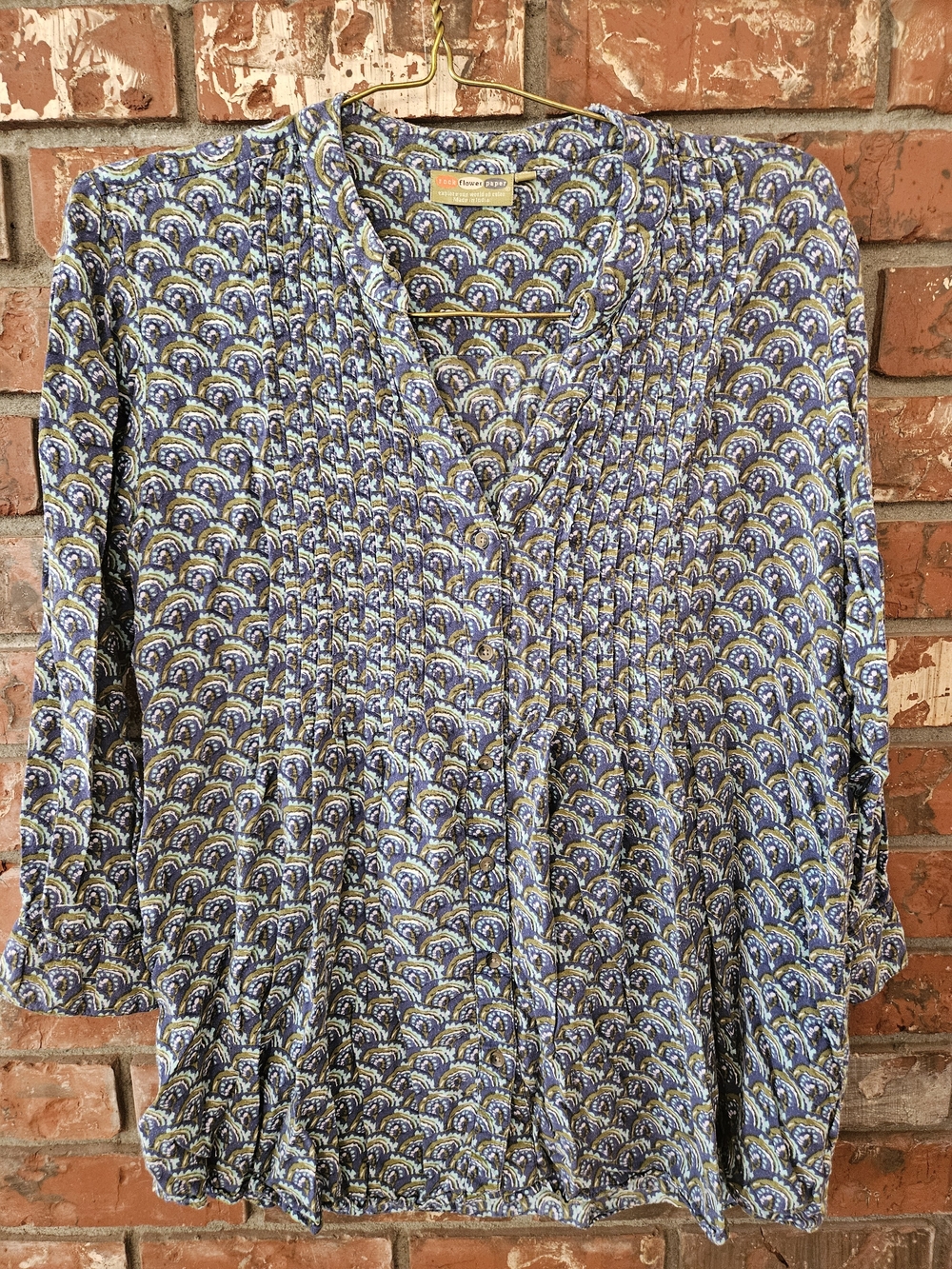 Rock Flower Paper Flowy V-Neck Tunic